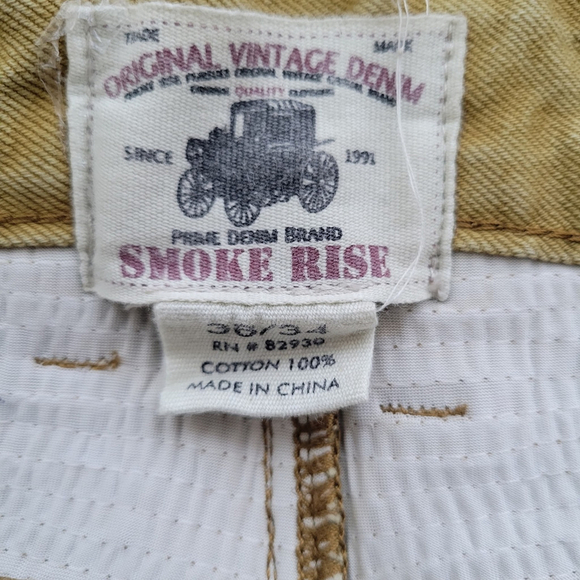 Smoke Rise Original Vintage Denim Destroyed Slim-Fit Jeans Size 38/34 - Picture 11 of 13